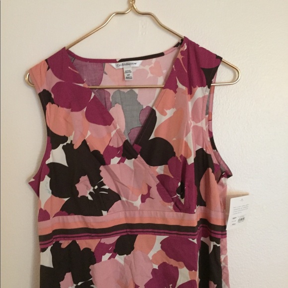 NWT Croft & Barrow Sleeveless Floral Dress 14P - Picture 2 of 7